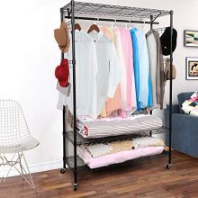 Shelving Unit Garment Rack with Hanger Bar