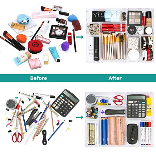Kootek 16 Pcs Desk Drawer Organizer Set 5-Size Bathroom Drawer