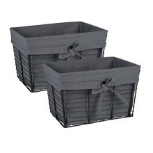 Wire Vintage Storage Baskets with Liner