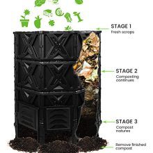 EJWOX Large Compost Bin - 190 Gallon