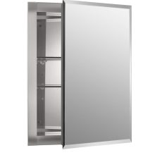 16 Inch X 20 Inch Aluminum Bathroom Medicine Cabinet