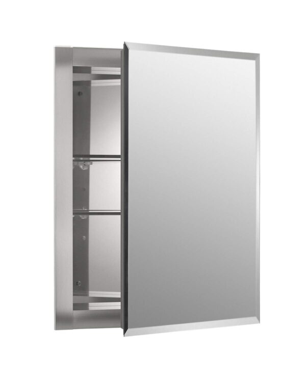 16 Inch X 20 Inch Aluminum Bathroom Medicine Cabinet