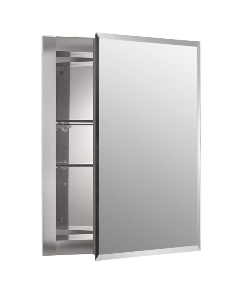 16 Inch X 20 Inch Aluminum Bathroom Medicine Cabinet