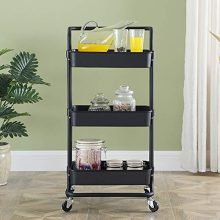 YANXUS 3-Tier Rolling Utility Cart with Handle Makeup Cart