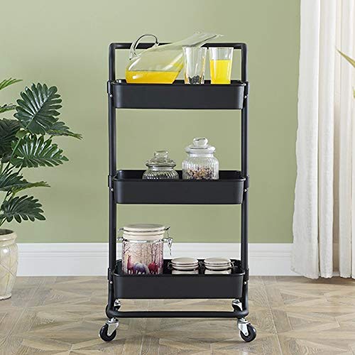 YANXUS 3-Tier Rolling Utility Cart with Handle Makeup Cart
