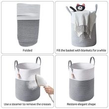 YOUDENOVA Woven Laundry Hamper - Cotton Rope Laundry Baskets