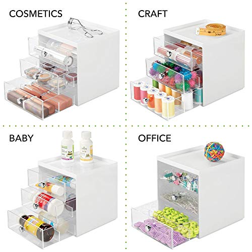 mDesign Stackable Plastic Eye Glass Storage Organizer Box Holder for Sunglasses