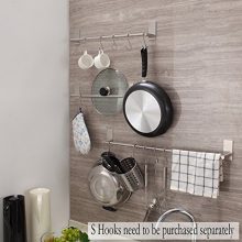 Bathroom Towel Bar Brushed Self Adhesive