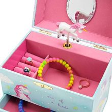 Unicorn and Rainbow Musical Jewelry Box