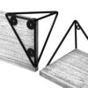 Stylish Floating Wall Shelves Set of 3 – Rustic Gray Wood Shelves for Living Room, Bedroom, Bathroom