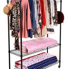 Shelving Unit Garment Rack with Hanger Bar