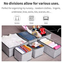 Criusia Underwear Drawer Organizer, 6 Set Foldable Underwear