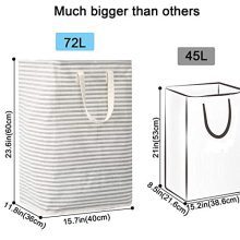 72L Freestanding Laundry Basket with Long Handles