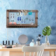Jewelry Organizer, POZEAN Rustic Jewelry Organizer Wall Mounted