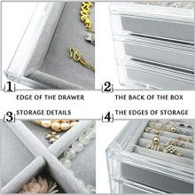 Acrylic Jewelry Box 3 Drawers, Velvet Jewellery Organizer