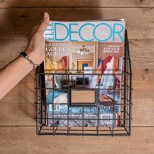 Wall35 Rivista File Holder - Metal Mesh Wire Shelf