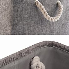 Collapsible Storage Basket Bins, Decorative Foldable Rectangular Linen
