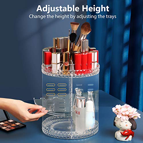 Makeup Organizer 360 Rotating Bathroom Makeup Carousel