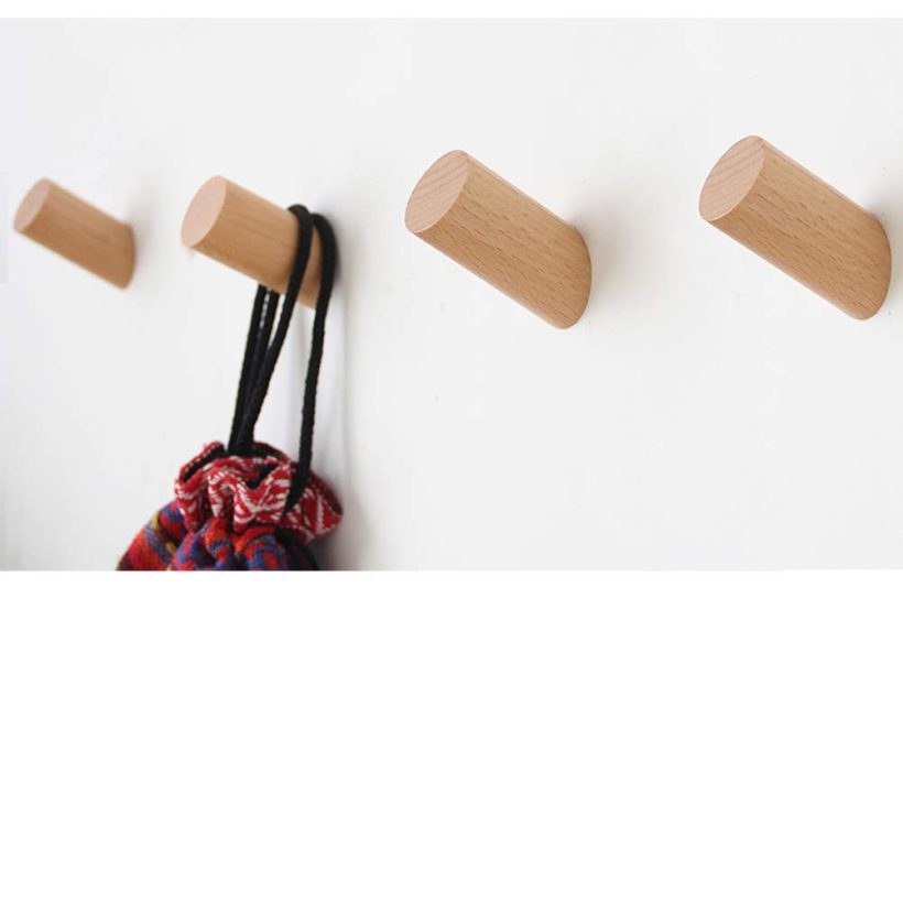 Wooden Hooks Heavy Duty Robe Hook Hat Rack