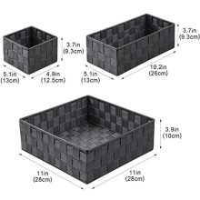 Posprica Woven Storage Box Cube Basket Bin Container