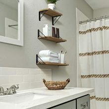 BAYKA Floating Shelves Wall Mounted, Rustic Wood Wall Shelves Decor