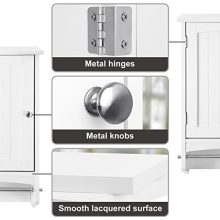 Bathroom Storage Cabinet with Rod and Adjustable Shelf