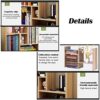 Office Desktop Bookshelf Adjustable Wood Display