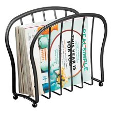 mDesign Decorative Metal Wire Magazine Holder, Organizer