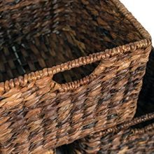 BIRDROCK HOME Woven Storage Shelf Organizer Baskets with Handles