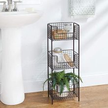 Decorative Metal Storage Organizer Tower Rack