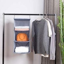 DonYeco Hanging Closet Organizer, Easy Mount Foldable
