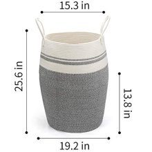 Stylish XL Laundry Hamper – Woven Cotton Basket for Bedroom & Bathroom