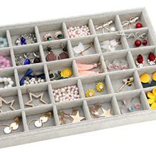 Outdoorfly Velvet Stackable 30 Grid Jewelry Tray