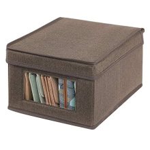 mDesign Soft Fabric Stackable Closet Storage Organizer Box