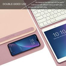 Knodel Desk Pad, Office Desk Mat, 31.5" x 15.7" PU Leather