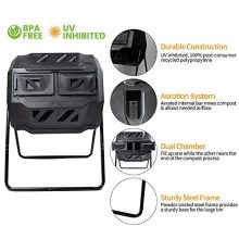 Dual Rotating Outdoor Garden Compost Bin