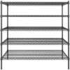 24 inch x 54 inch Certified Black Epoxy 5 Shelf Kit