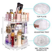 Bathroom Shelf Revolving Countertop Tower Display Case