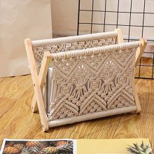VASTAIR Boho Magazine Rack, Book Newspaper Notebook Holder Storage