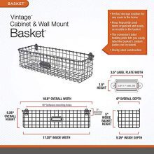 Spectrum Diversified Vintage Basket, Rustic Farmhouse Kitchen Storage