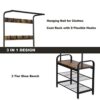 VASAGLE DAINTREE Coat Rack, Shoe Bench