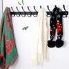 Dseap Wall Mounted Coat Rack - 10 Tri Hooks