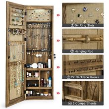 SRIWATANA Jewelry Armoire Cabinet, Solid Wood Jewelry