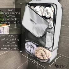 Hanging Portable Luggage Organizer with Hooks - Effortless Packing and Unpacking for Journeys, Campers, and RVs