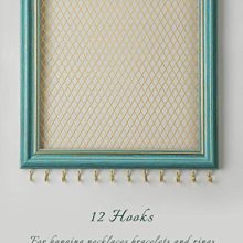 Organizer Frame Wall Mounted Jewelry Holder Vintage