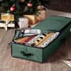 Organize with Ease: Premium Christmas Gift Wrap Organizer - Fits 18-24 Standers Rolls, Underbed Storage, Tear-Proof Fabric - Ideal for Holiday Bliss