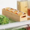 Bamboo Kitchen Cabinet & Fridge Drawer Organizer Tray