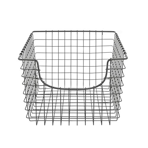 Spectrum Diversified Scoop Wire Basket, Vintage-Inspired Steel Storage