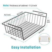 Under Shelf Basket, iSPECLE 4 Pack Wire Rack, Slides Under Shelves For Storage