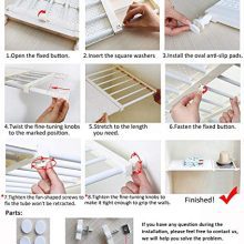 Adjustable Storage Rack - No Drilling, No Holes Needed! Perfect for Wardrobes, Cabinets, and More